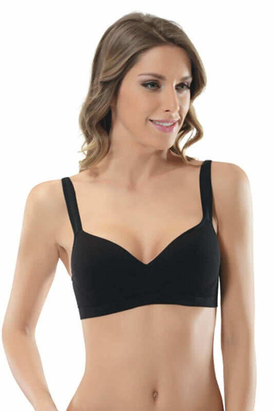 Dikişsiz Kaplı Kalın Askılı Desteksiz Sütyen 3691 - Nbb