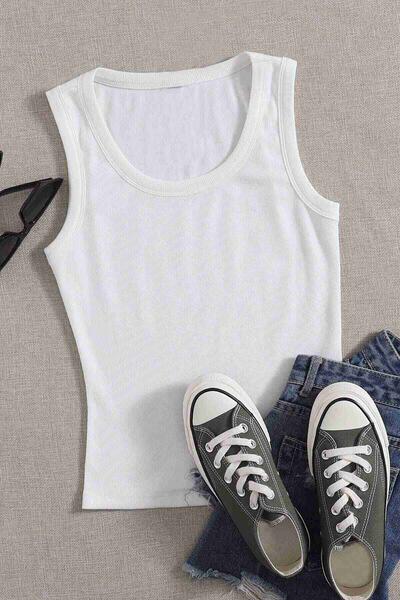 Düz Renk Kadın Kolsuz Bluz Crop Top