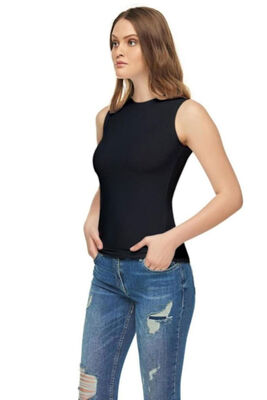 Women's Elastane Zero Sleeve T-Shirt ELT2201 - Thumbnail