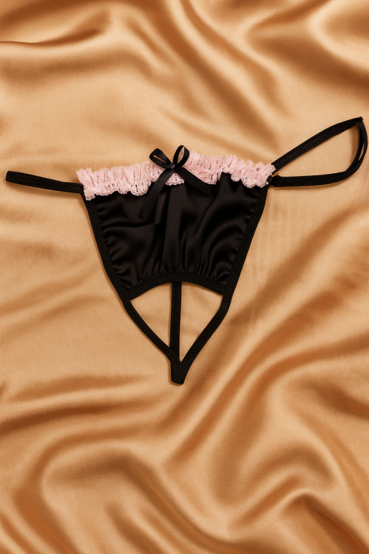 Venlisa Fiyonk Detaylı Saten G-String V6801 - 3