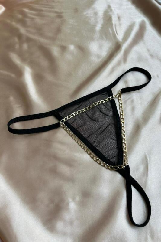 Gece Zinciri Transparan String - 1