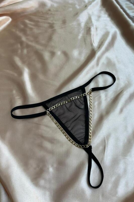 Gece Zinciri Transparan String - 3