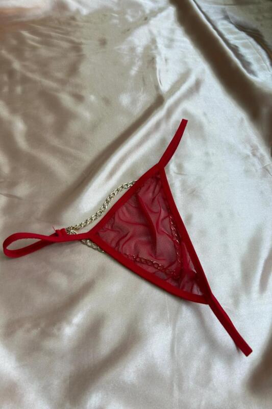 Gece Zinciri Transparan String - 4