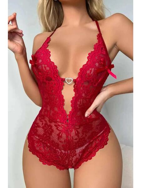 Göğüs Dekolteli Dantelli Fantezi Babydoll