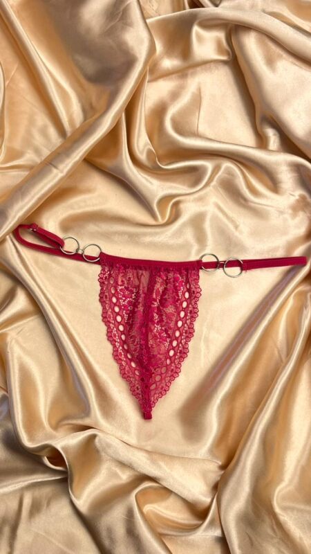 Halka Detaylı Dantel String Külot - 7