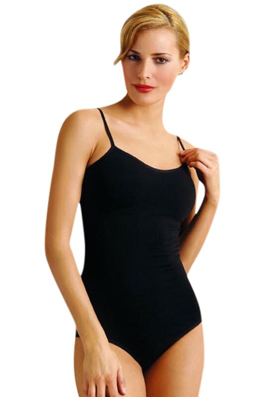 İnce Askılı Geniş Yaka Çıtçıtlı Body 4061 - 1