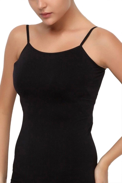 Thin Strap Wide Neck Seamless Athlete 8212 - Thumbnail