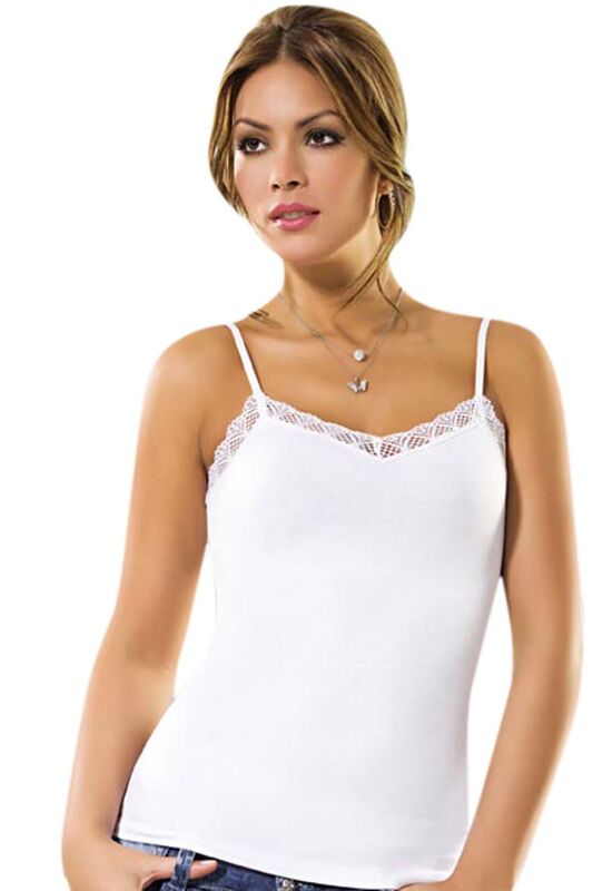 Thin Strap Lace Detailed Undershirt Athlete 2174 - Anıt