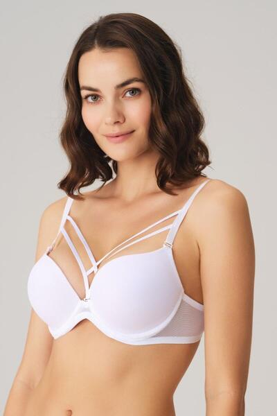 İnce Bant Detaylı Balenli Push Up Sütyen 3749