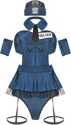Kadın Fantezi Polis Kostümü veya Seksi Polis Kostümü Takımı - Thumbnail