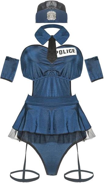Kadın Fantezi Polis Kostümü veya Seksi Polis Kostümü Takımı