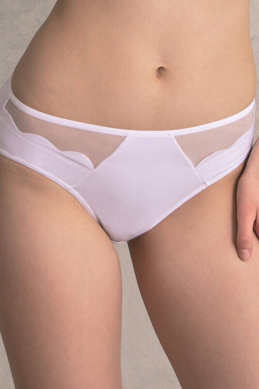 Kadın Mikro Kumaş Tüllü Dalga Desenli Slip 2781 - Anıl