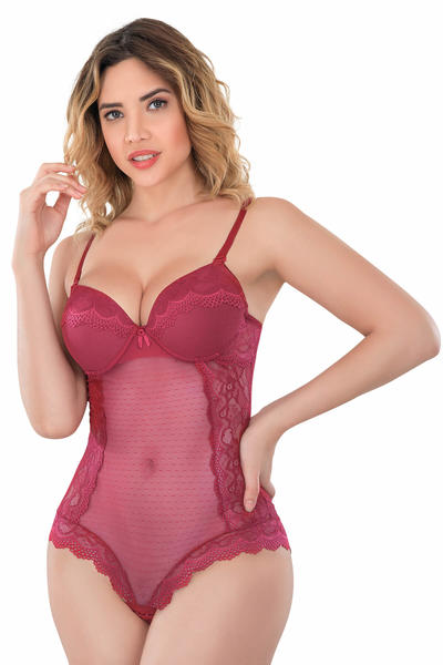 Covered Underwire Supported Push Up Transparent Body 176