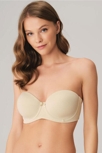 Covered Underwire Non-Padded Strapless Bra 3346