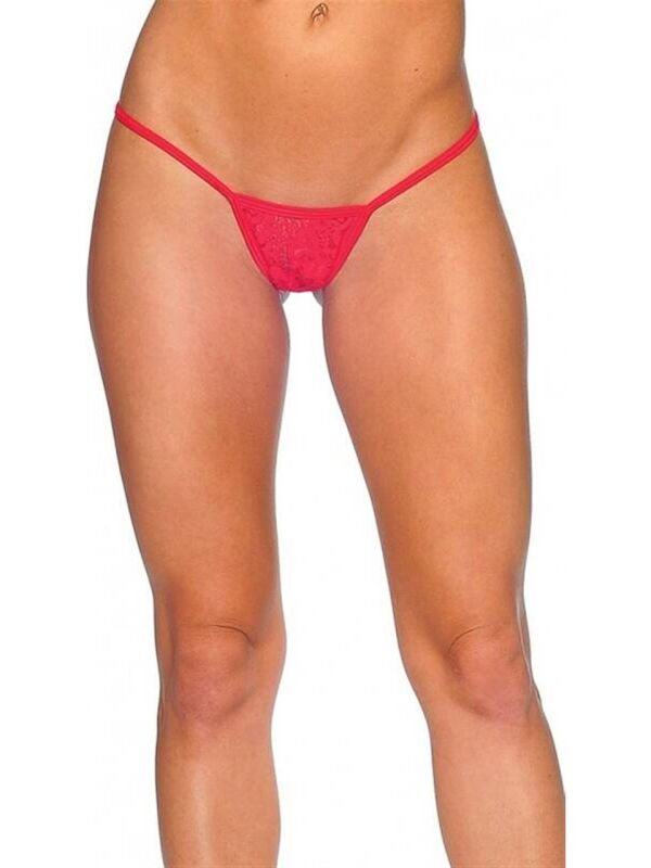 Kırmızı Dantel Tanga - 1