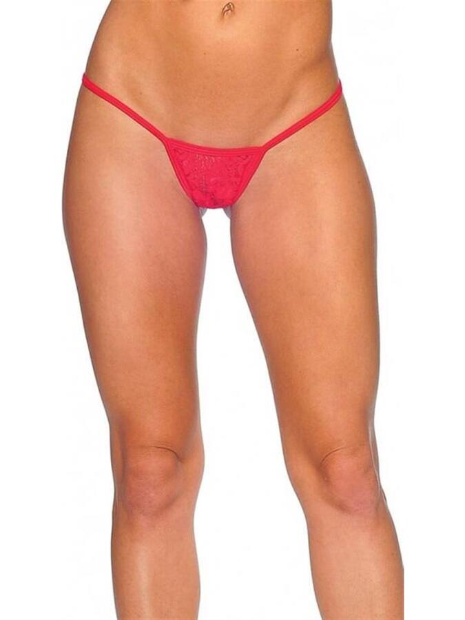 Kırmızı Dantel Tanga - 1