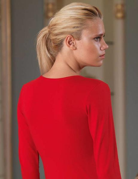Red Long Sleeve Crew Neck Body MB192