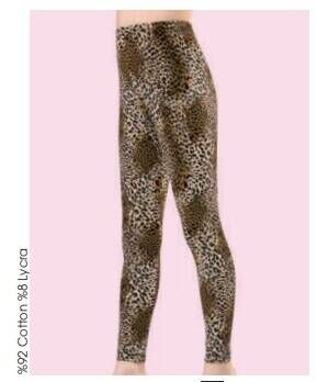 Kız Çocuk Leopar Desenli Tayt - Anıt