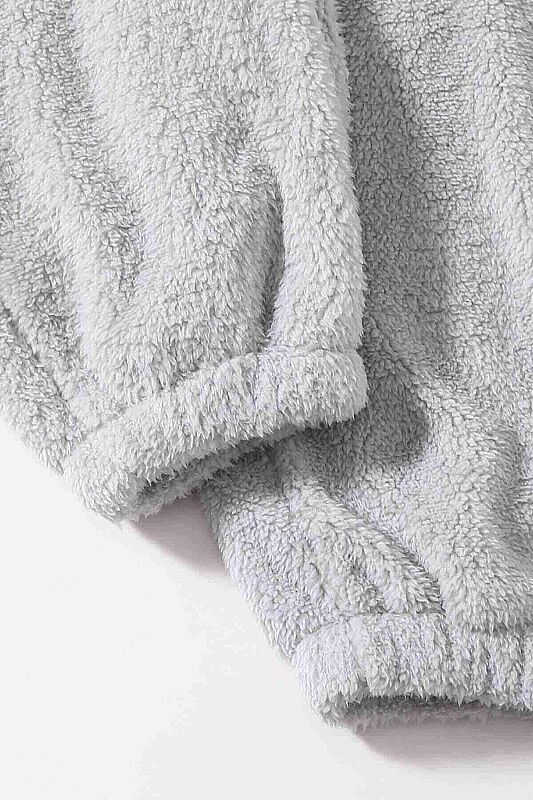  Kolsuz Askılı Peluş Polar Alt Üst Pijama Takımı - 1