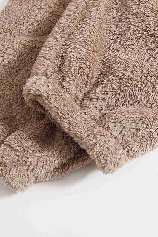  Kolsuz Askılı Peluş Polar Alt Üst Pijama Takımı - 5