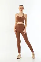 M 3921 Soft Seamless Fitilli Tayt Yoga Takımı - 1