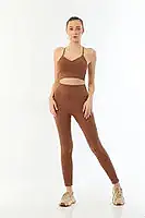 M 3921 Soft Seamless Fitilli Tayt Yoga Takımı - 1