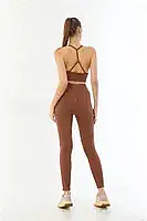 M 3921 Soft Seamless Fitilli Tayt Yoga Takımı - 2