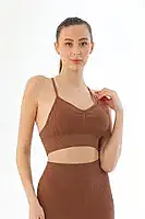 M 3921 Soft Seamless Fitilli Tayt Yoga Takımı - 3