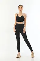 M 3921 Soft Seamless Fitilli Tayt Yoga Takımı - 4
