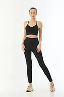 M 3921 Soft Seamless Fitilli Tayt Yoga Takımı - 4