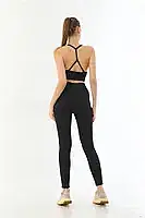 M 3921 Soft Seamless Fitilli Tayt Yoga Takımı - 5