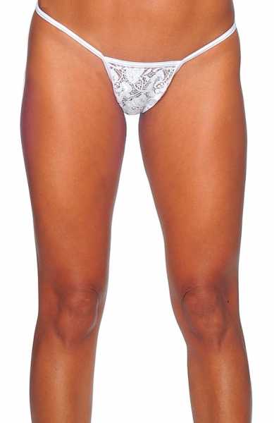 Merry See White Lace Thong - MS7111-2
