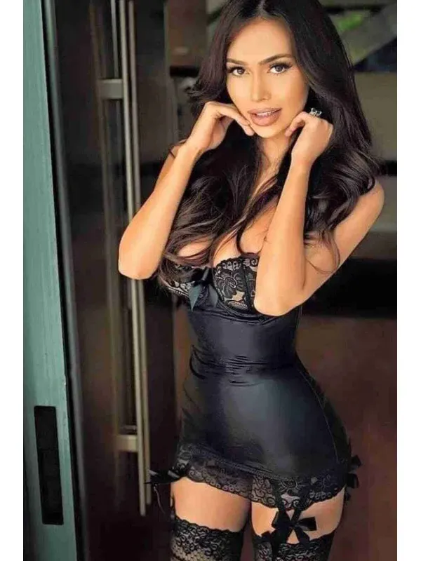 Merry See Deri Jartiyerli Gecelik Takım+ çorap Hedi̇yeli̇ - 1