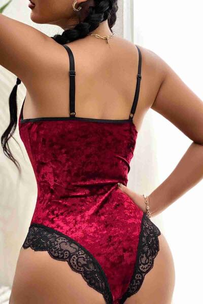 Merry See Kadife Body Gecelik Babydoll 