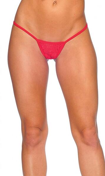 Merry See Red Lace Thong