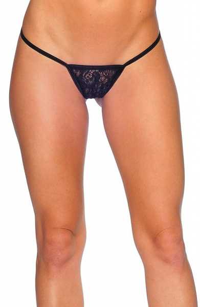 Merry See Black Lace Thong - MS7111-1