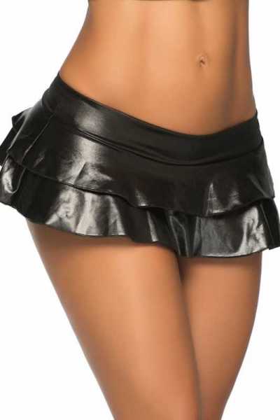 Merry See Black Elegant Mini Skirt - MS7114 - Thumbnail
