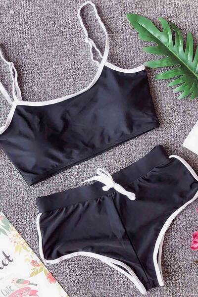 Merry See Bustier Set With Shorts Black - MS4036
