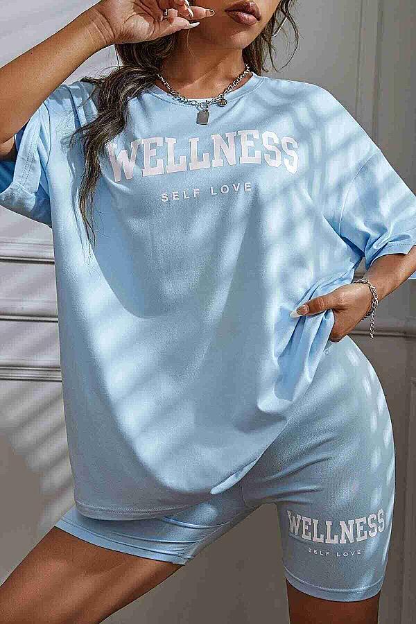 Merry SeeMerry See WELLNESS Baskılı Soft Kısa Kollu Şortlu Alt Üst Takımı - 6