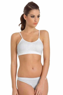 Miss Fit Women Thin Strap Covered Bustier 11003 - Thumbnail