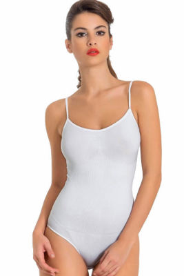 Miss Fit Women's Thin Strap Bodice Body 1903 - Thumbnail