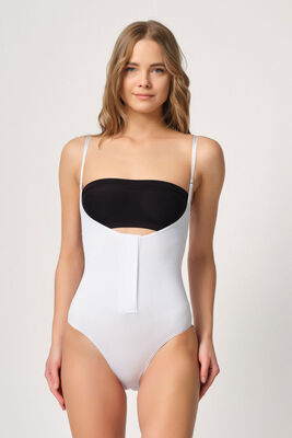 Front Hooked Seamless Under Bust Body Corset 2043 - Thumbnail