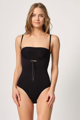 Front Hooked Seamless Under Bust Body Corset 2043 - Thumbnail