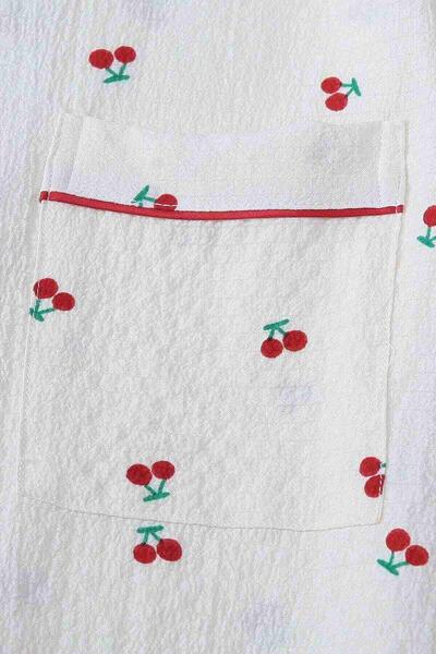 Özel Örme Kumaş Baskılı Kısa Kollu Şortlu Pijama Takımı Çok Renkli