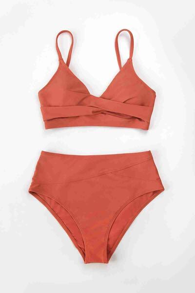 Özel Tasarım Önden Çarpraz Bikini Üstü