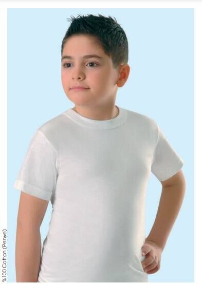 Penye Erkek Çocuk Sıfır Yaka Tişört - Anıt