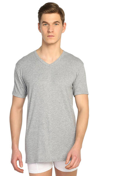 Men's Ribana V-Neck Short Sleeve T-Shirt 0107