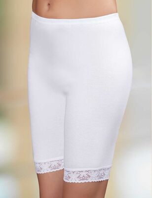 White Ribana Hem Lacy Flat Top Tights 6-Piece Economic Package MB005 - Thumbnail