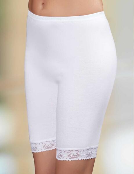 White Ribana Hem Lacy Flat Top Tights 6-Piece Economic Package MB005
