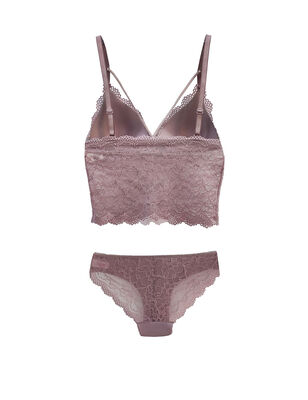 Lilac Lacy Unsupported Bralet Suit MB12800 - Thumbnail